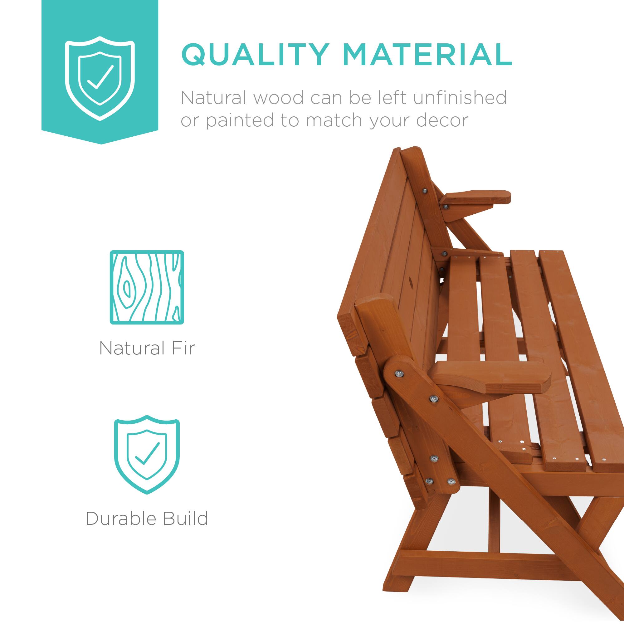 QUALITY MATERIAL  
Natural wood can be left unfinished or painted to match your decor  

Natural Fir  

Durable Build