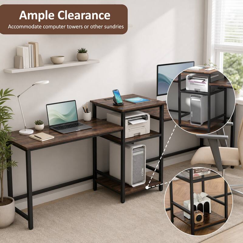 Ample Clearance Accommodate computer towers or other sundries
