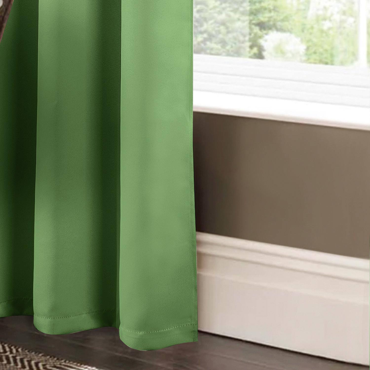 Left. RT Designers Collection - RT Designers Collection Anchorage Blackout Grommet Curtain Panel 54" x 84" Sage - Sage.