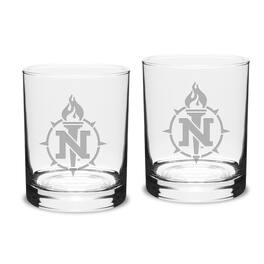 Jardine - Northern Michigan Wildcats 14oz. 2-Piece Classic Double Old-Fashioned Glass Set - Multicolor
