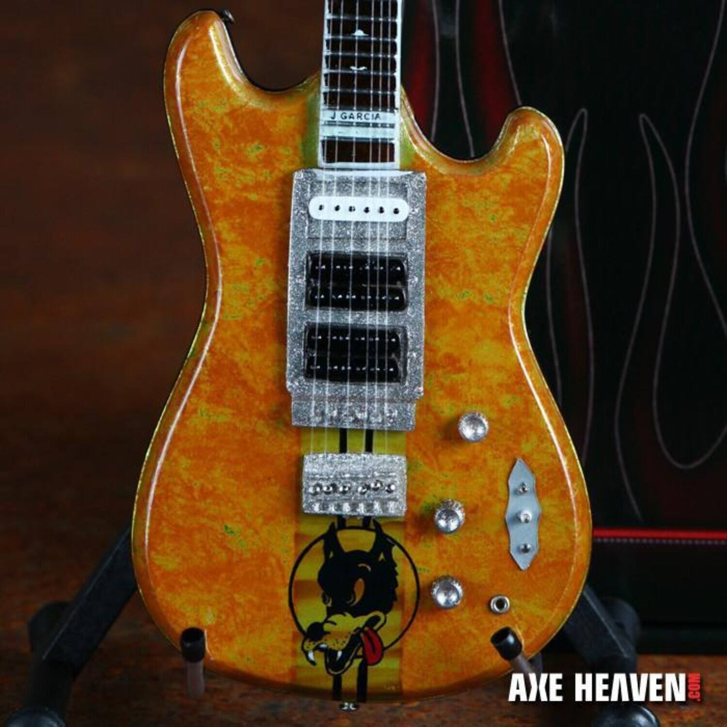 Axe Heaven -Jerry Garcia - Jerry Garcia Grateful Dead Wolf Tribute Mini Guitar Replica Collectible - Collectibles