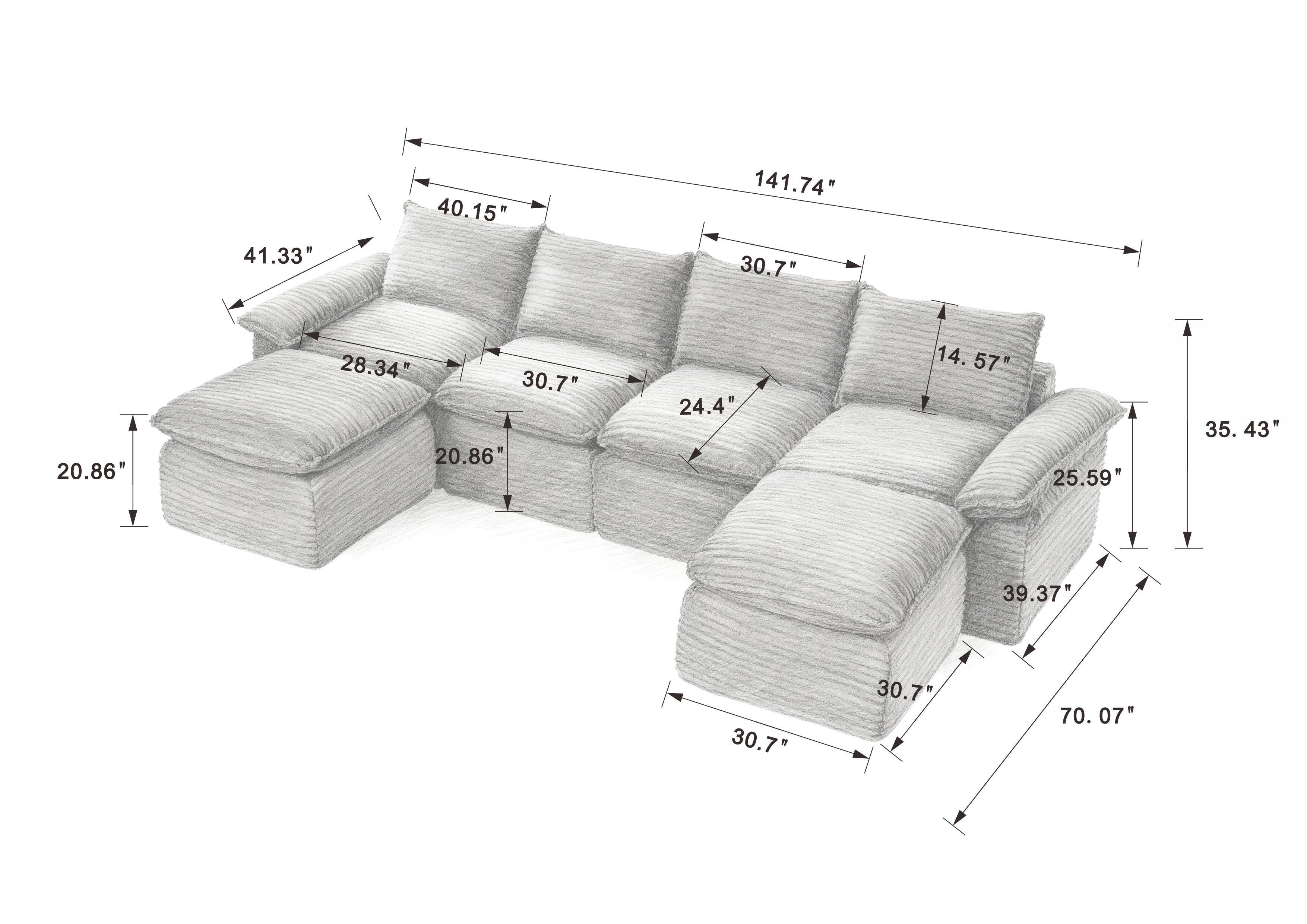 41.33" 40.15" 141.74" 30.7" 20.86" 28.34" 30.7" 20.86" 24.4" 14.57" 25.59" 35.43" 39.37" 30.7" 30.7" 70.07"