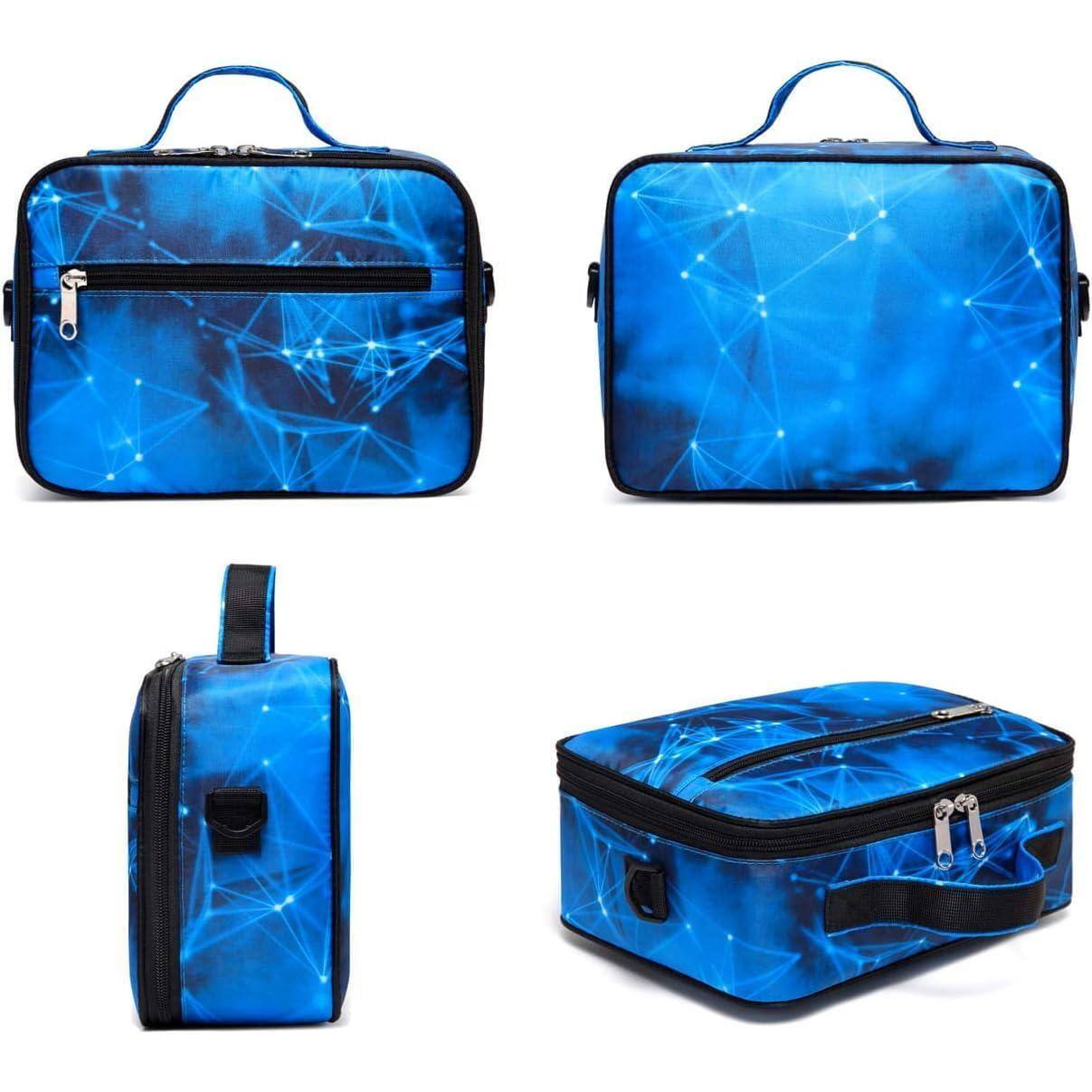 Alt View 5. Pacoar Cade - Backpacks Set With Lunch Bag For Primary Elementary School Bags Teens Middle Book Insulated Box Adolescentes To Travel - Aegean Blue.