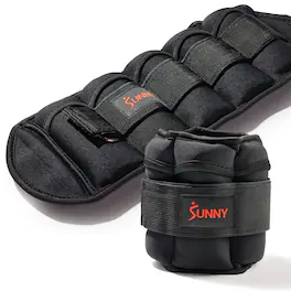 Sunny Health & Fitness - Adjustable Ankle Weight 5-Pound (Pair) - Black