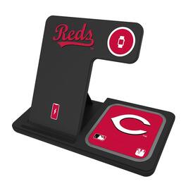 Keyscaper - Cincinnati Reds 3-In-1 Wireless Charger - Multicolor