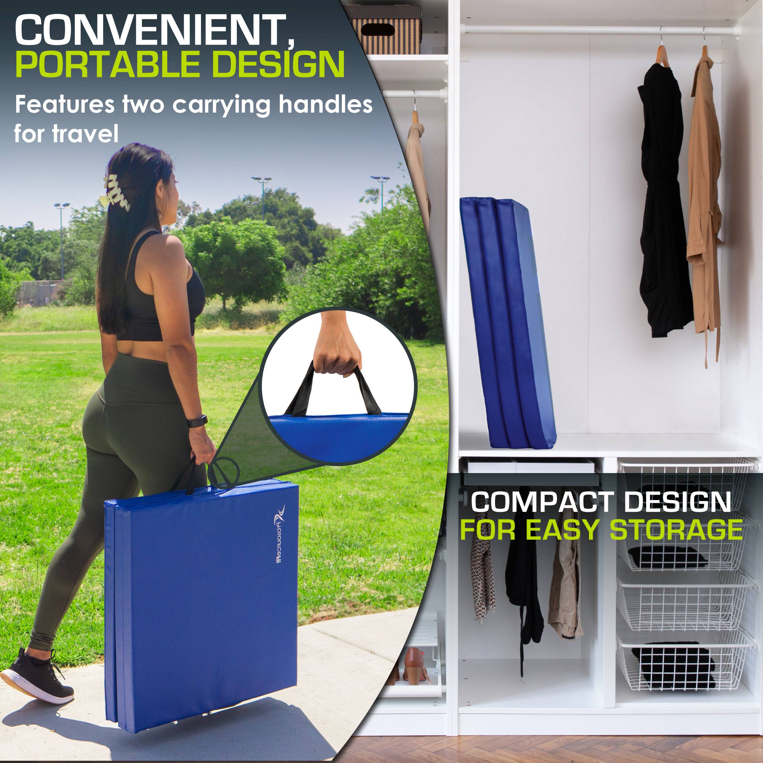 CONVENIENT, PORTABLE DESIGN Features two carrying handles for travel
COMPACT DESIGN FOR EASY STORAGE