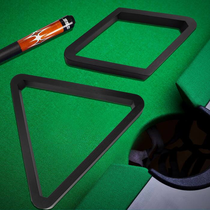 Alt View 2. GSE Games & Sports Expert - Deluxe Black Solid Wood 8-Ball Triangle and 9-Ball Diamond Ball Racks for 2-1/4" Pool Balls - Black.