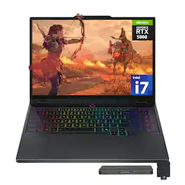 Lenovo - Legion 5 15.1" Gaming Laptop,Intel i7-14700HX,GeForce RTX 5060,16GB DDR5,1TB SSD,Win 11,512GB Dock Station - Black