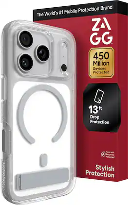 ZAGG - Milan Snap MagSafe-Compatible Case with Kickstand for Apple iPhone 18 Pro / iPhone 17 Pro - Glitter