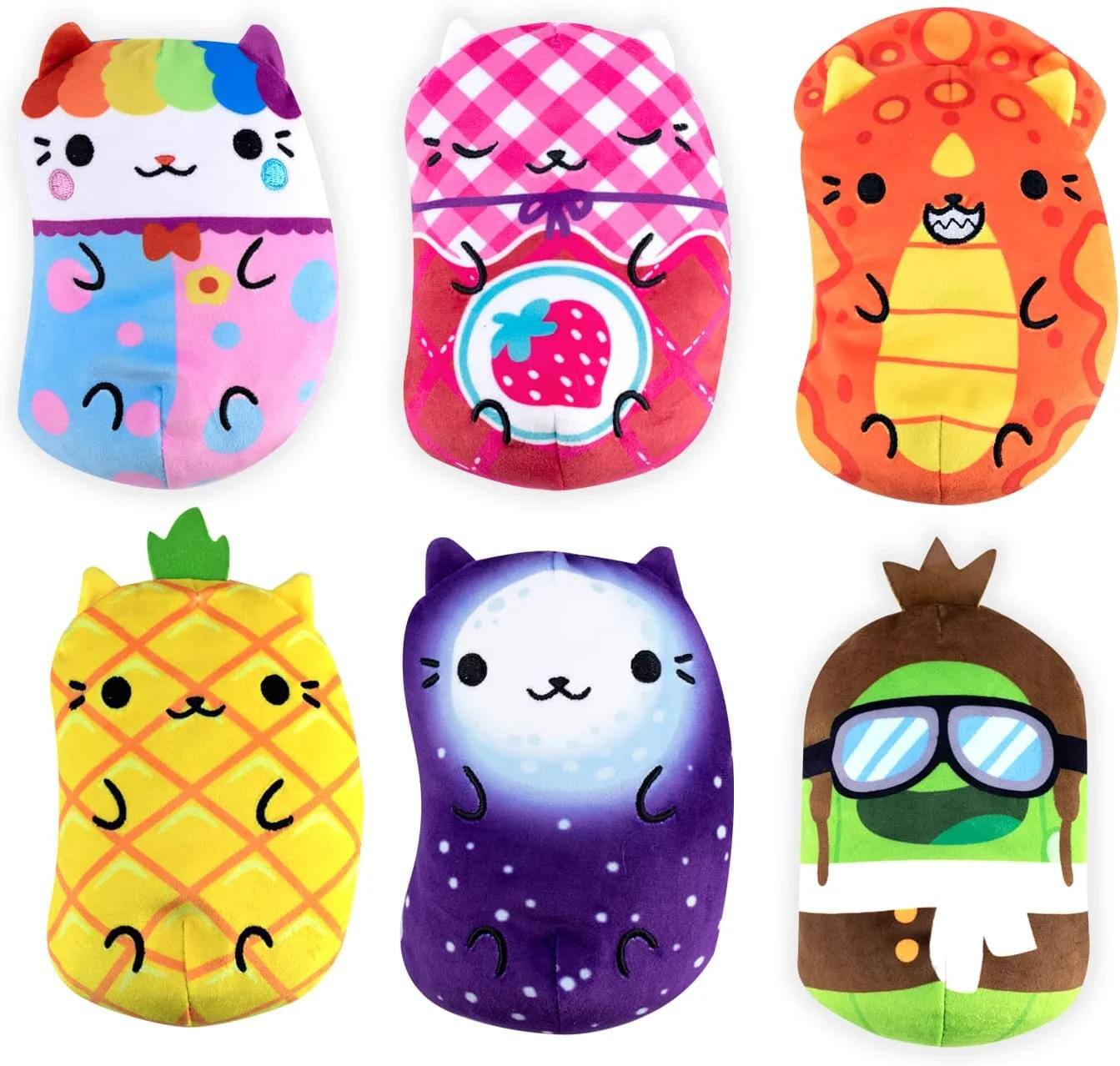 Alt View 10. License 2 Play - Cats vs Pickles Chonks 6 Inch Plush Mystery Bag  | One Random - Green.