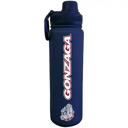 Front. The Fanatic Group - Navy Gonzaga Bulldogs 24oz. Stainless Sport Bottle - Navy.