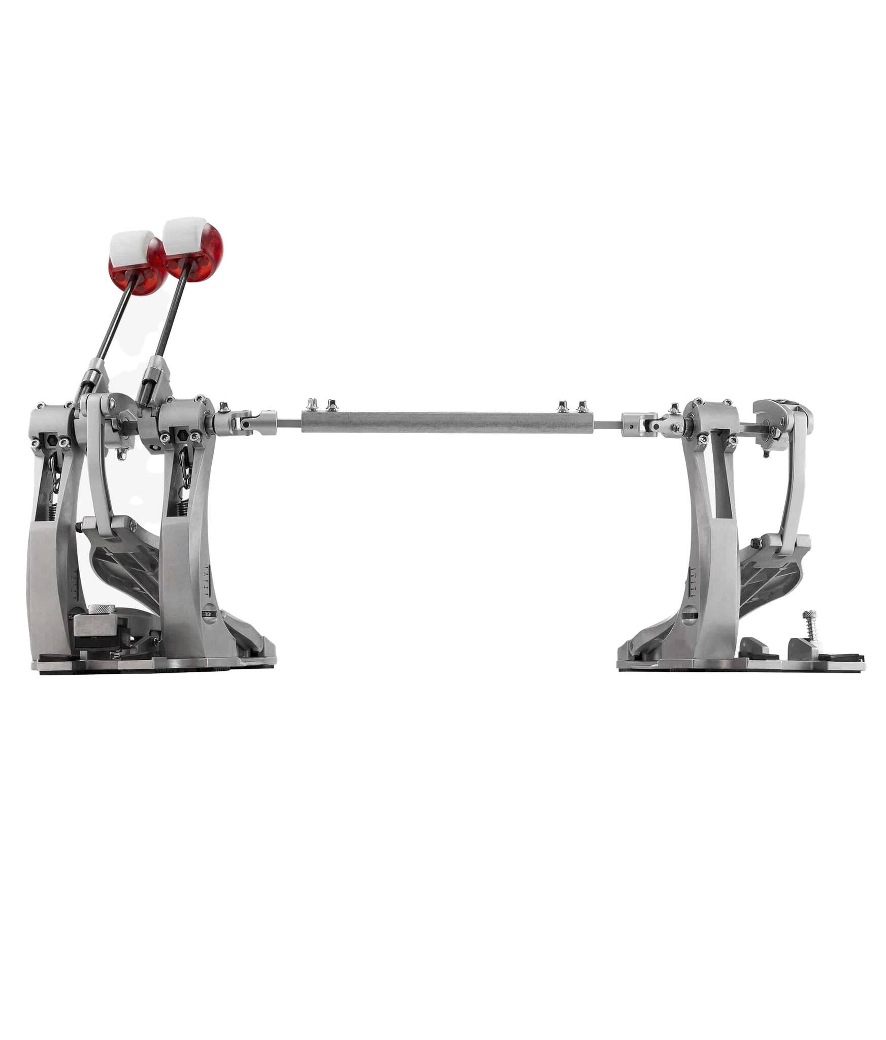 Left. Gibraltar Hardware - 9000 Series G-Class Direct Drive Double Bass Drum Pedal, with G-Drive Adjustable Cam, Sculpted Pillar Frame.