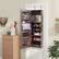 Alt View 12. Costway - LED Mirror Jewelry Cabinet Wall/Door Mounted 47" Armoire 3 Color Coffee - Brown.