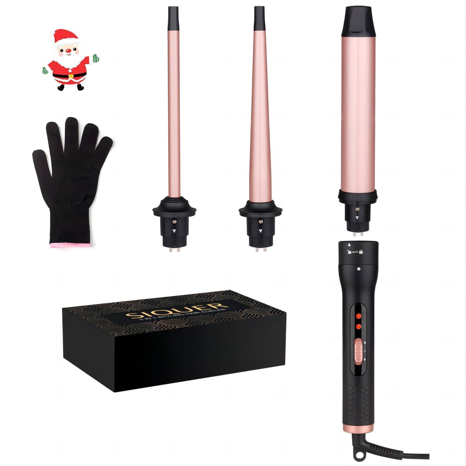 Front. Stylel Star - 3 In 1 Curling Wand Set - Hair Waver Iron For Women With.