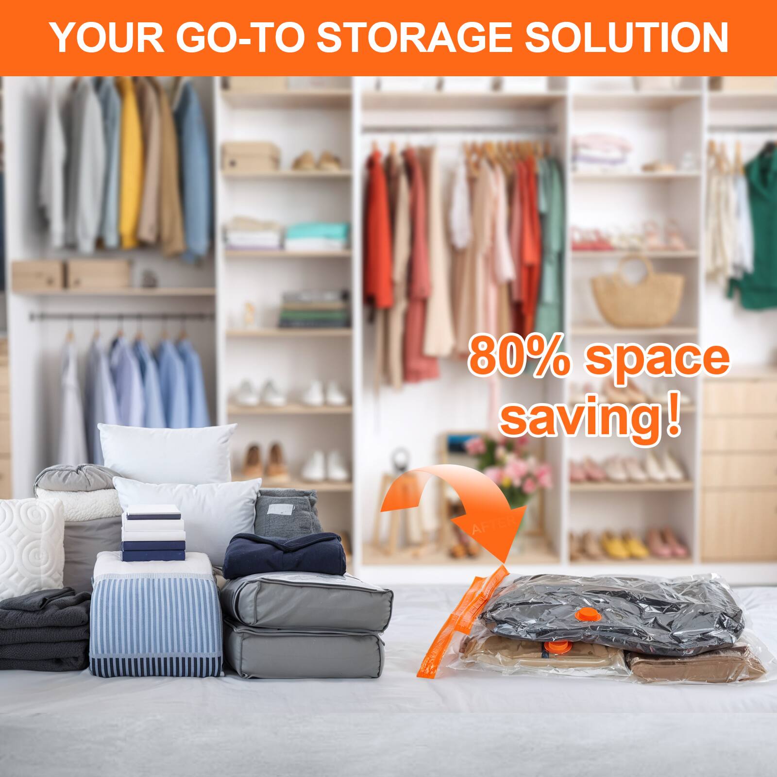 YOUR GO-TO STORAGE SOLUTION  
80% space saving!