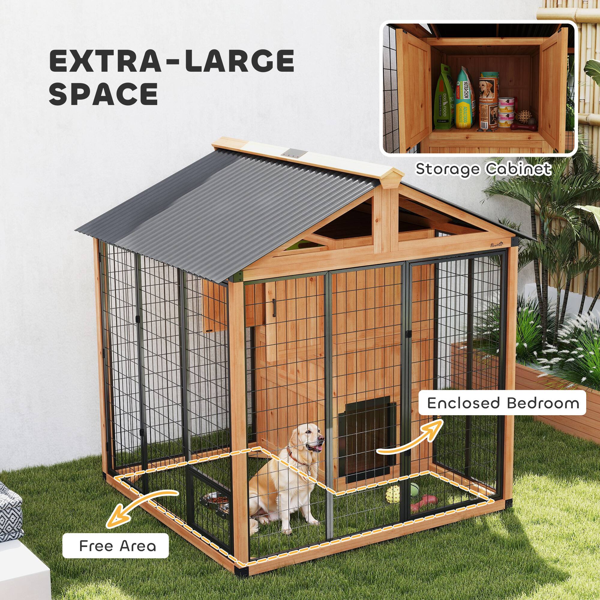 EXTRA-LARGE SPACE

Storage Cabinet

Enclosed Bedroom

Free Area