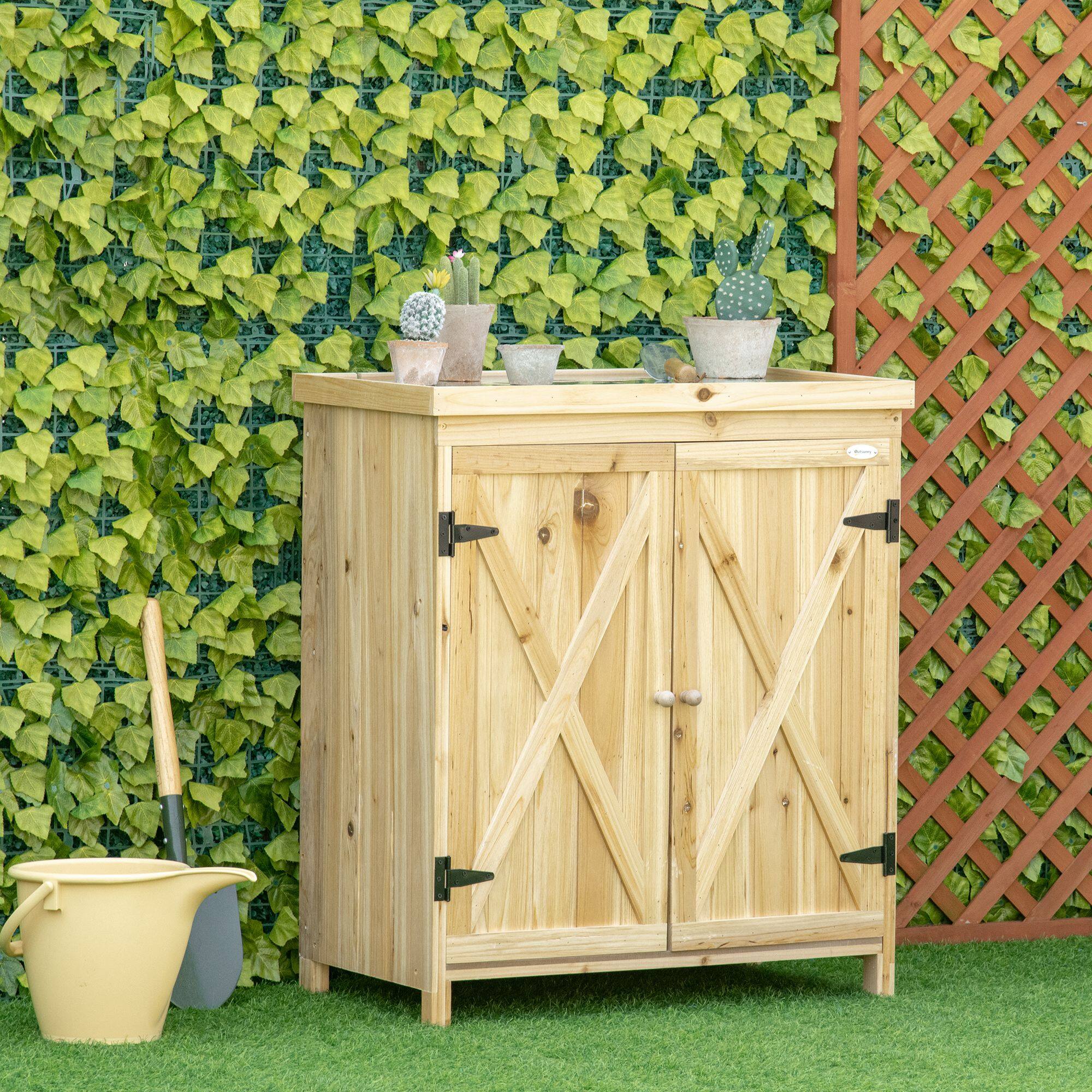 Alt View 1. Outsunny - Garden Storage Cabinet.