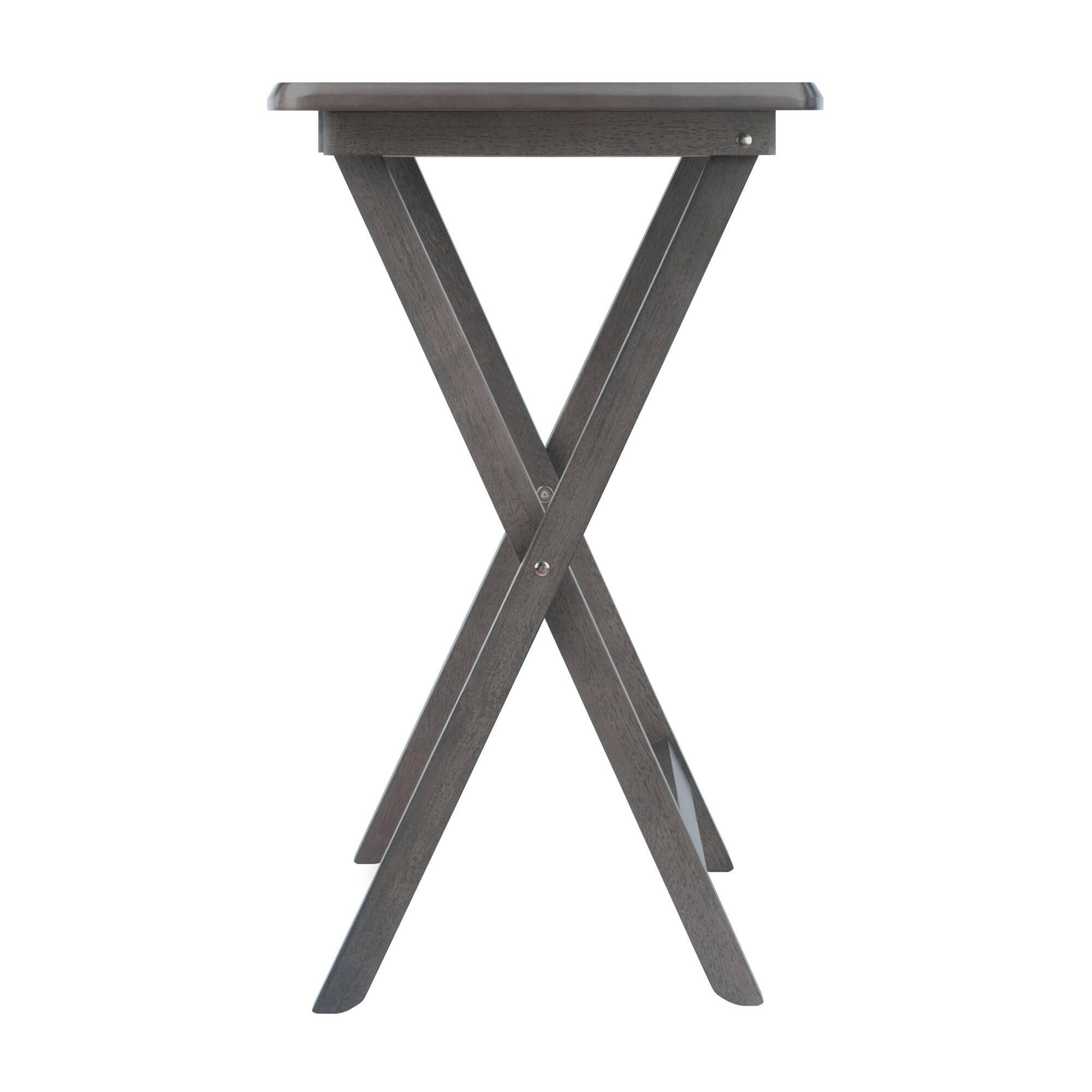 Alt View 8. Winsome Wood - Dylan 5-Pc Oversized Snack Table Set - Oyster Gray.