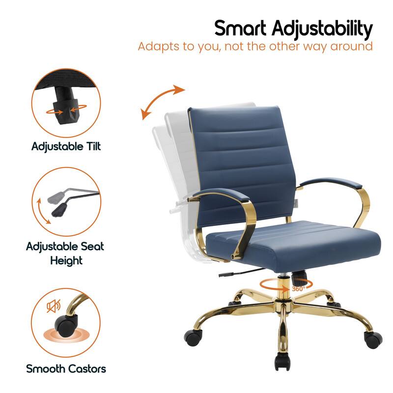 Smart Adjustability  
Adapts to you, not the other way around  

- Adjustable Tilt  
- Adjustable Seat Height  
- Smooth Castors  
- 360°