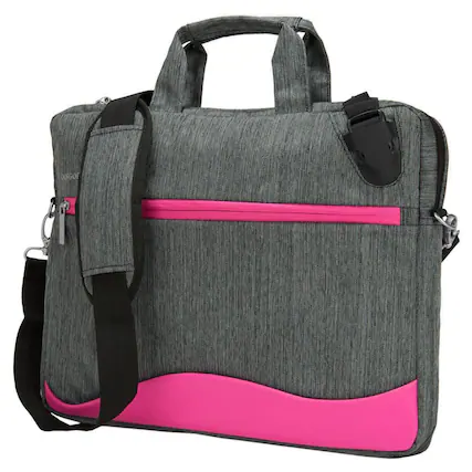Front. Kitcheniva - Nylon Laptop Shoulder Messenger Bag For 13" Laptop Magenta - Magenta.