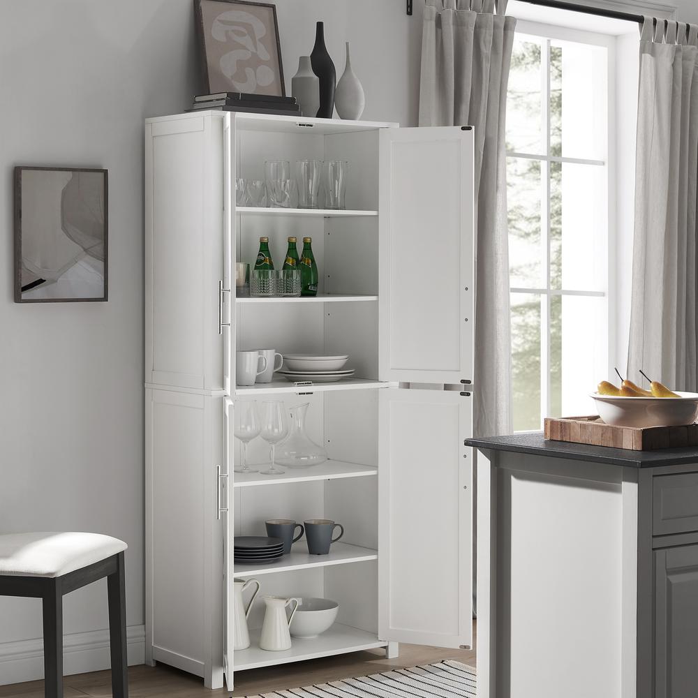 Alt View 10. Crosley Furniture - Savannah Tall Kitchen Storage Pantry - White.