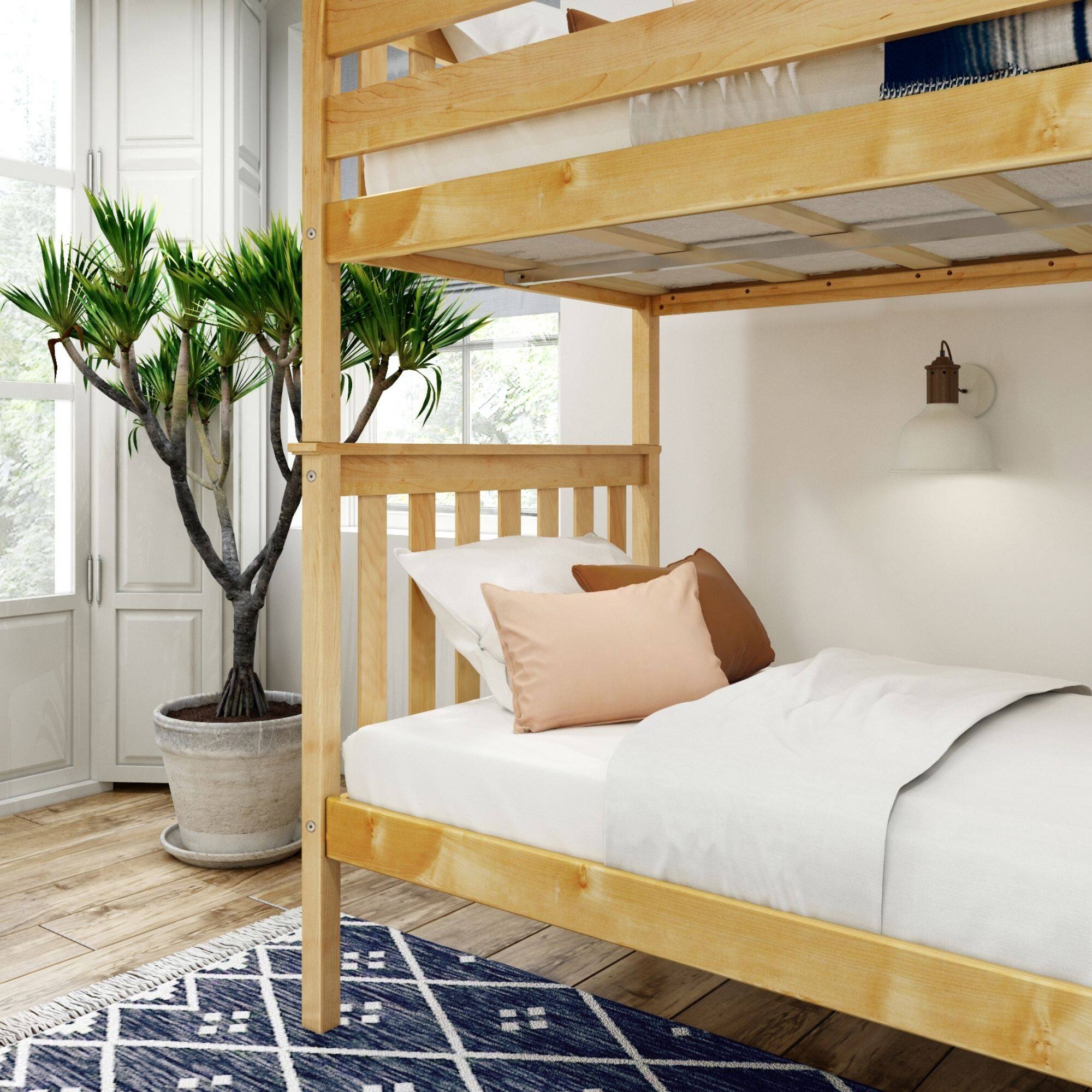 Alt View 1. Plank+Beam - Classic Twin over Twin Bunk Bed, Natural - Natural.