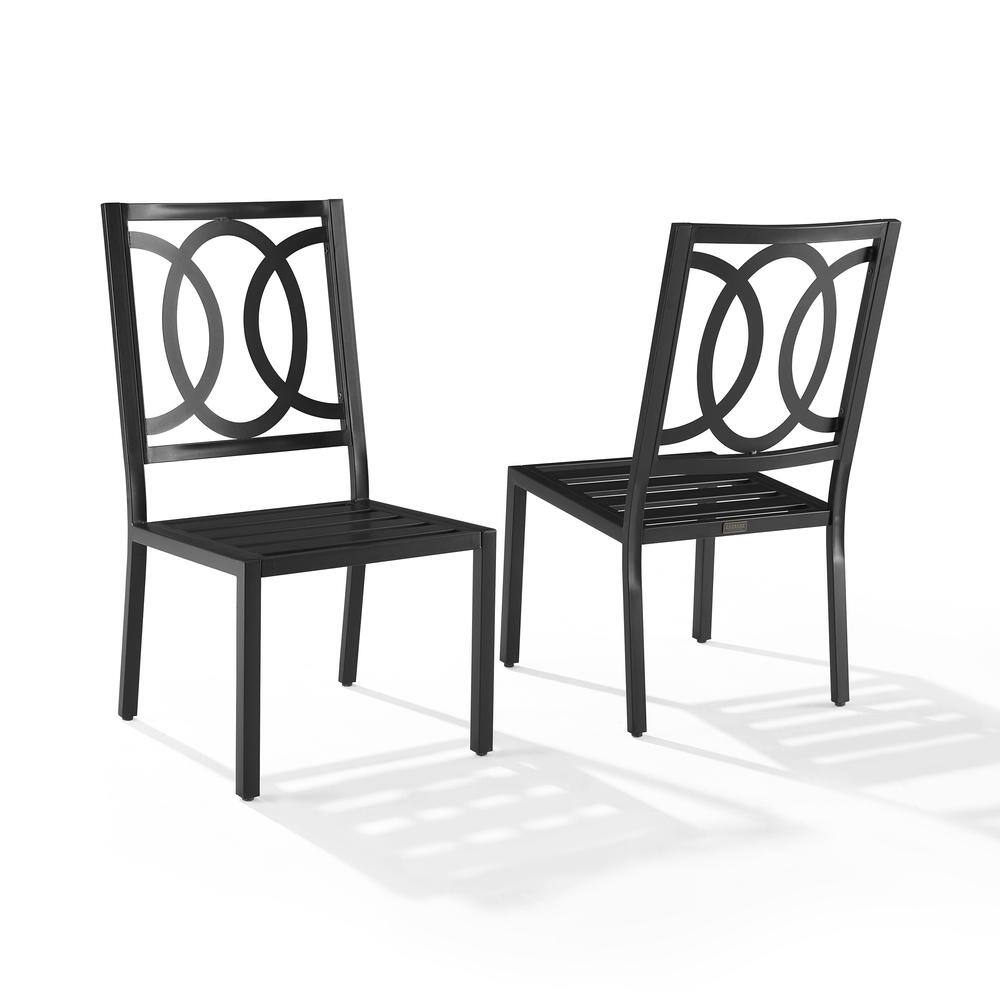 Back. Crosley Furniture - Chambers 2Pc Outdoor Dining Chair Set - 2 Chairs - Creme.