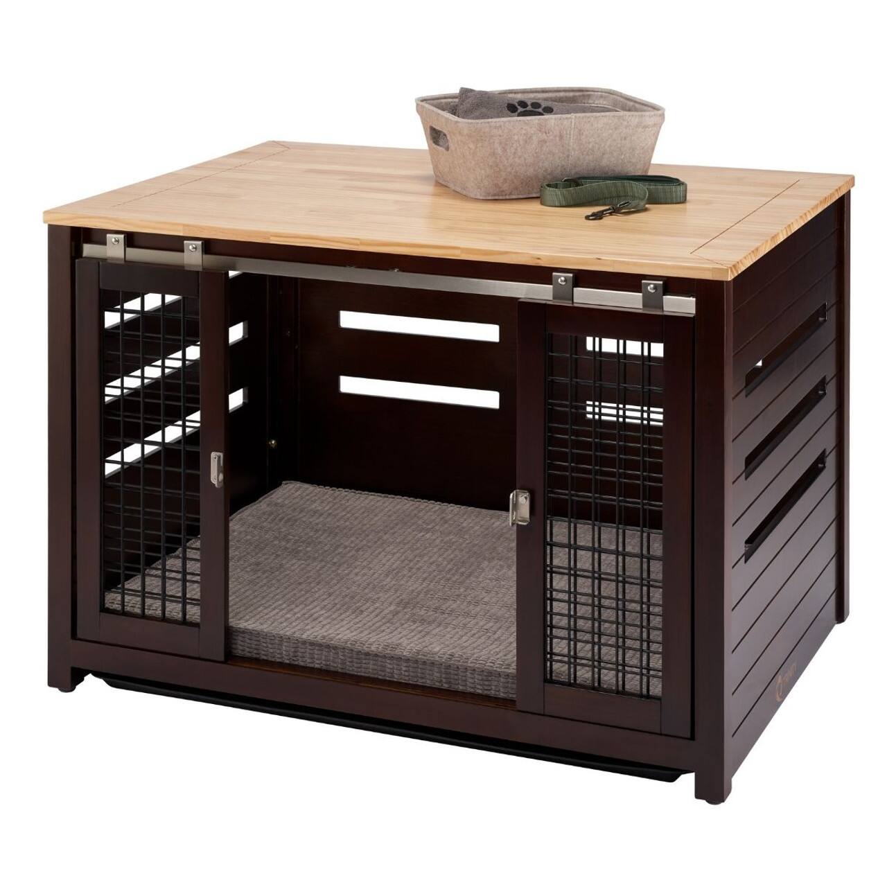 Alt View 14. TRINITY - 40" Espresso Brown Pet Crate Accent Table - Espresso Brown.