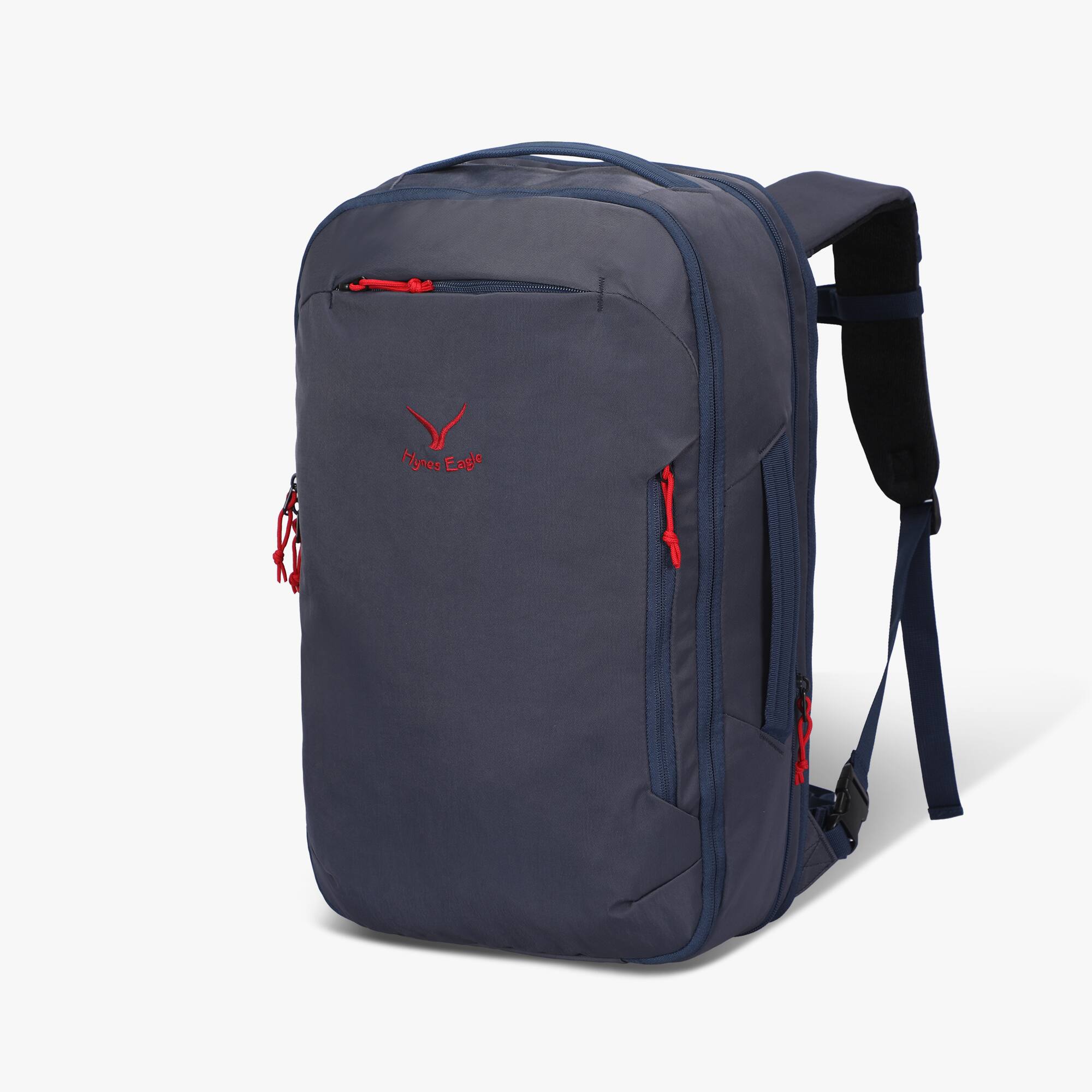 Hynes Eagle - Expandable Carry-On Travel Backpack (40L) - Dark Blue