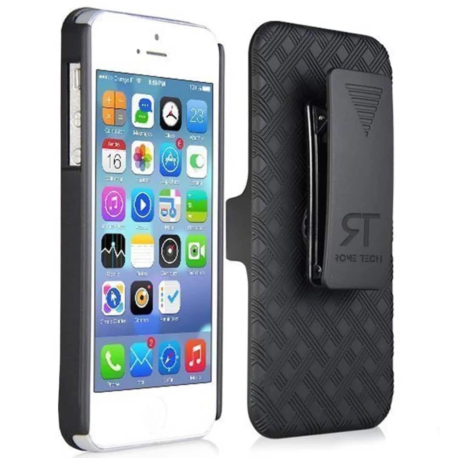 RomeTech - Shell Holster Combo Case for Apple iPhone 5s - Black