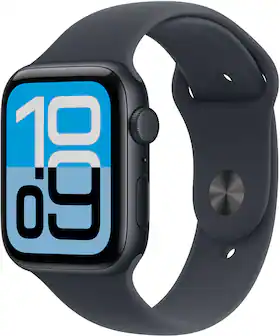 Apple Watch SE 3 (GPS+Cellular) 44mm Aluminum Case with Midnight Sport Band - M/L - Midnight - (2025)