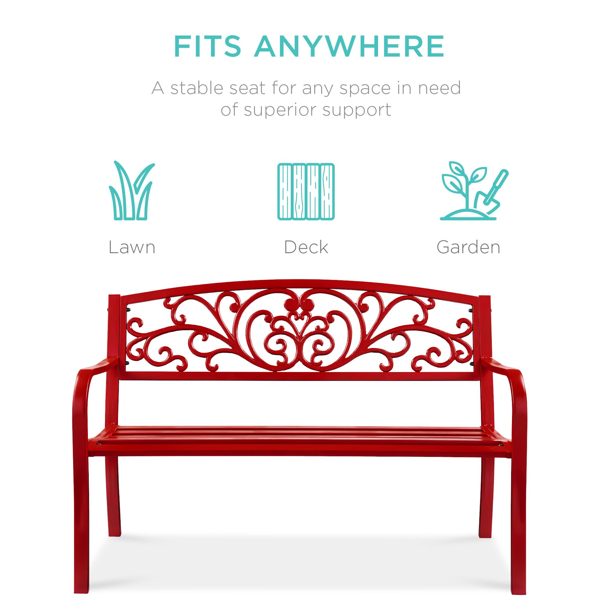 FITS ANYWHERE

A stable seat for any space in need of superior support

Lawn  
Deck  
Garden