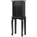 Front. Costway - Jewelry Cabinet Storage Chest Standing Organizer Mirror Black - Black.