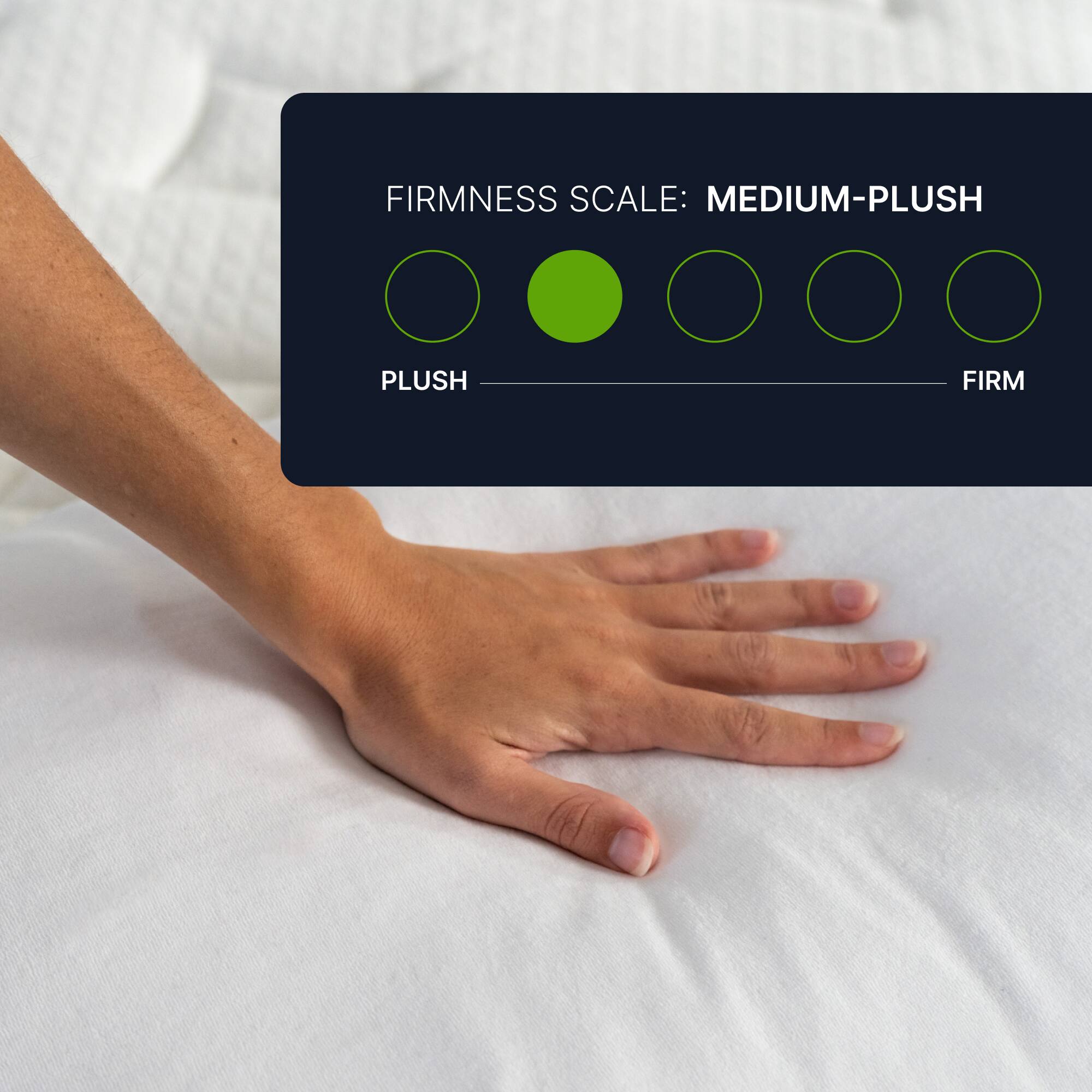 FIRMNESS SCALE: MEDIUM-PLUSH PLUSH FIRM
