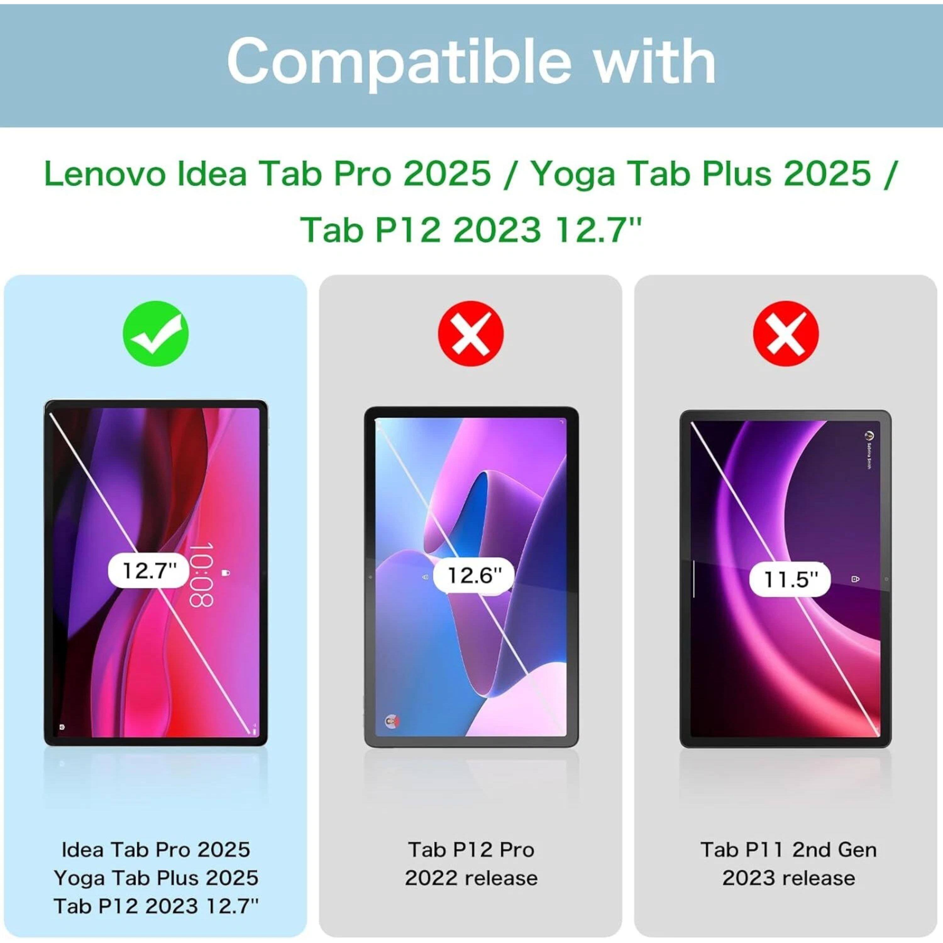 Compatible with Lenovo Idea Tab Pro 2025 / Yoga Tab Plus 2025 / Tab P12 2023 12.7"