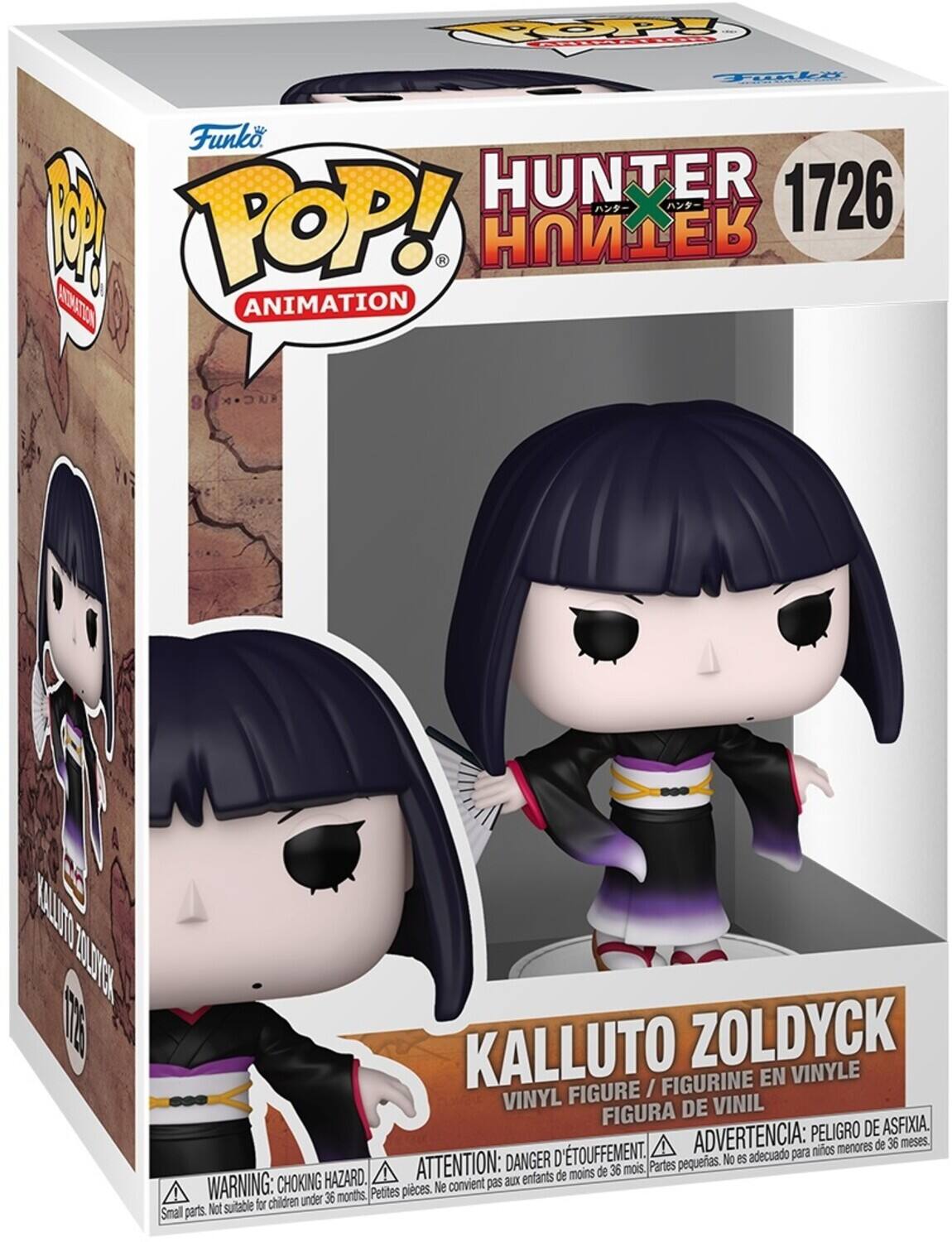 OPPY EL inli Funko HUNTER X 1726 1 POP! R ANDATON : ANIMATION RUCIK YUL0TO D00IK 2 KALLUTO ZOLDYCK FIGURINE EN VINYLE FIGURE / VINYL DE VINIL FIGURA ASFIXIA. ADVERTENCIA: PELIGRO DE menores de 36 meses. D'TOUFFEMENT. adecuado para nios DANGER pequeas. No es HAZARD. ATTENTION: aux enfants de moins de 36 mois. Partes WARNING: CHOKING Petites pieces. Ne convient pas for children under 36 months, Smal parts. Not suitable