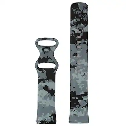 Front. StrapsCo - Graphic Active Band Silicone Rubber Watch Strap For Fitbit Sense 2 (Medium-Long) - Digital Camo.