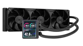 CORSAIR - NAUTILUS II 360 RS LCD Liquid CPU Cooler – 3.5" IPS LCD – FlowDrive 2S Pump – RS II Unified Frame Fans – 360mm Radiator - Black
