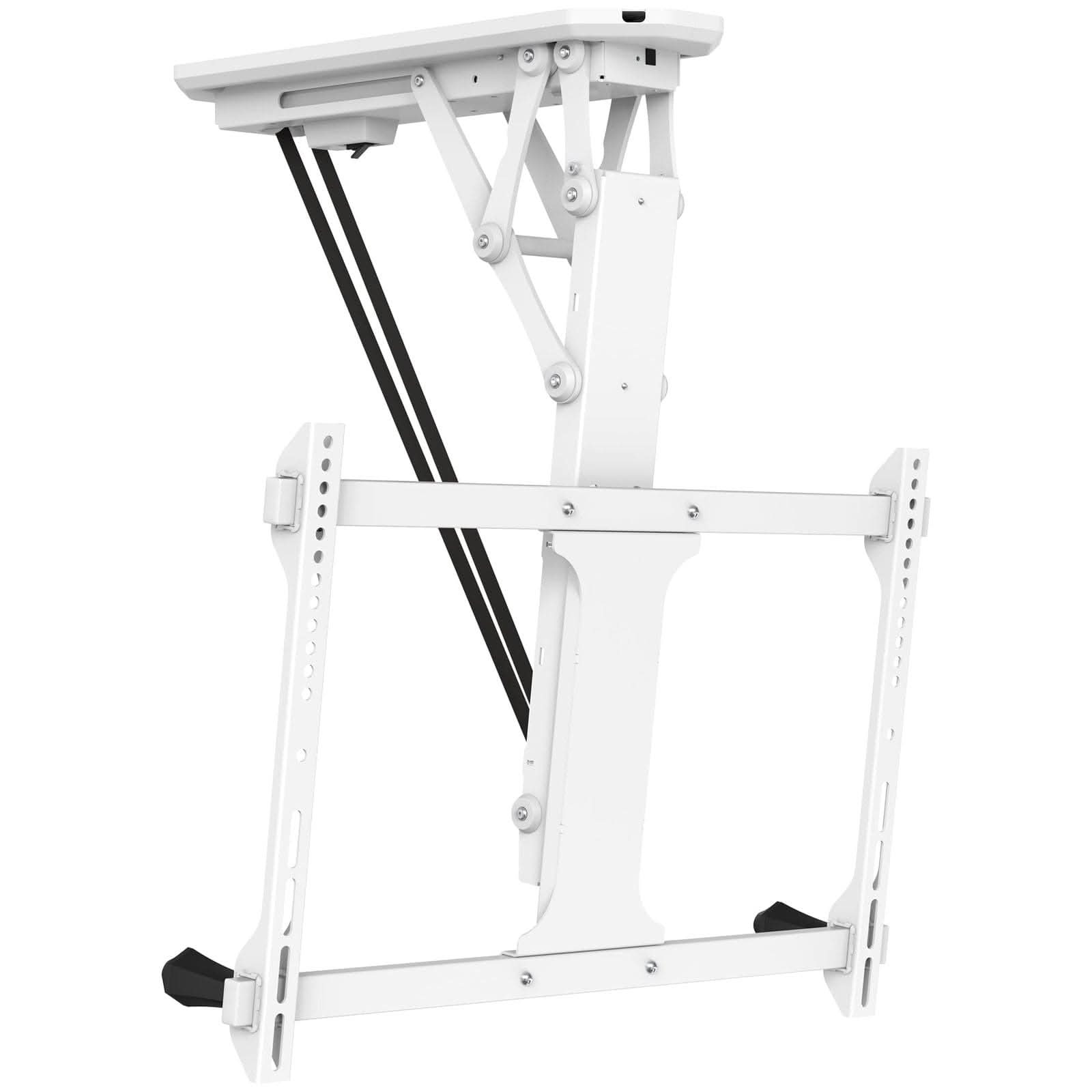 Alt View 4. Mount-It! - Motorized Ceiling TV Mount with Remote & App for 32” – 70” TVs, White - White.