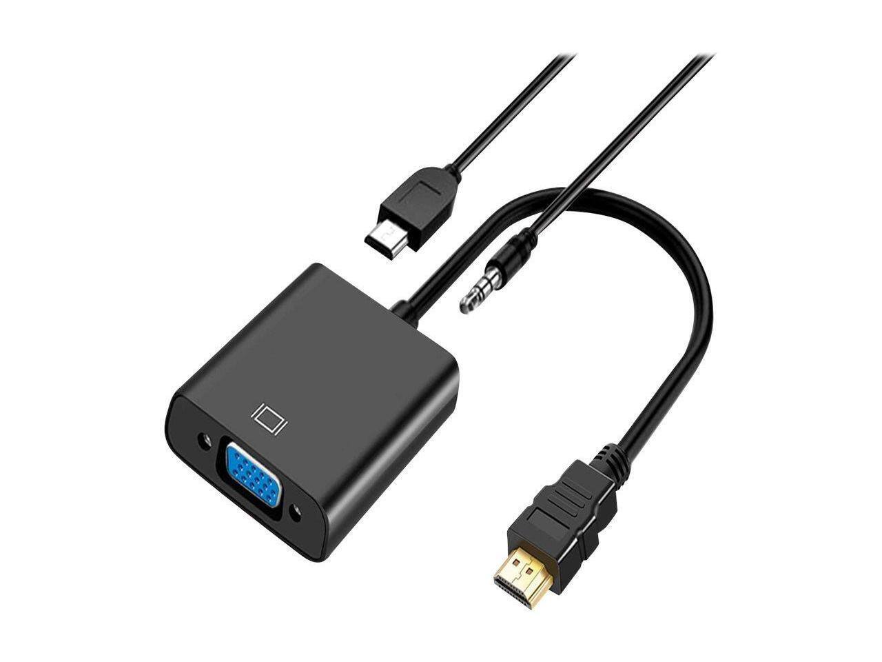 Alt View 2. 4XEM - 4XEM 8" HDMI To VGA M/F With Audio and USB Power Adapter 1080P Black.