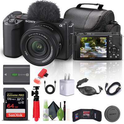 Sony Alpha ZV E10 II Mirrorless Camera 16 50mm Lens Bundle + 64GB Sony Alpha ZV E10 II Mirrorless Camera 16 50mm Lens Bundle + 64GB