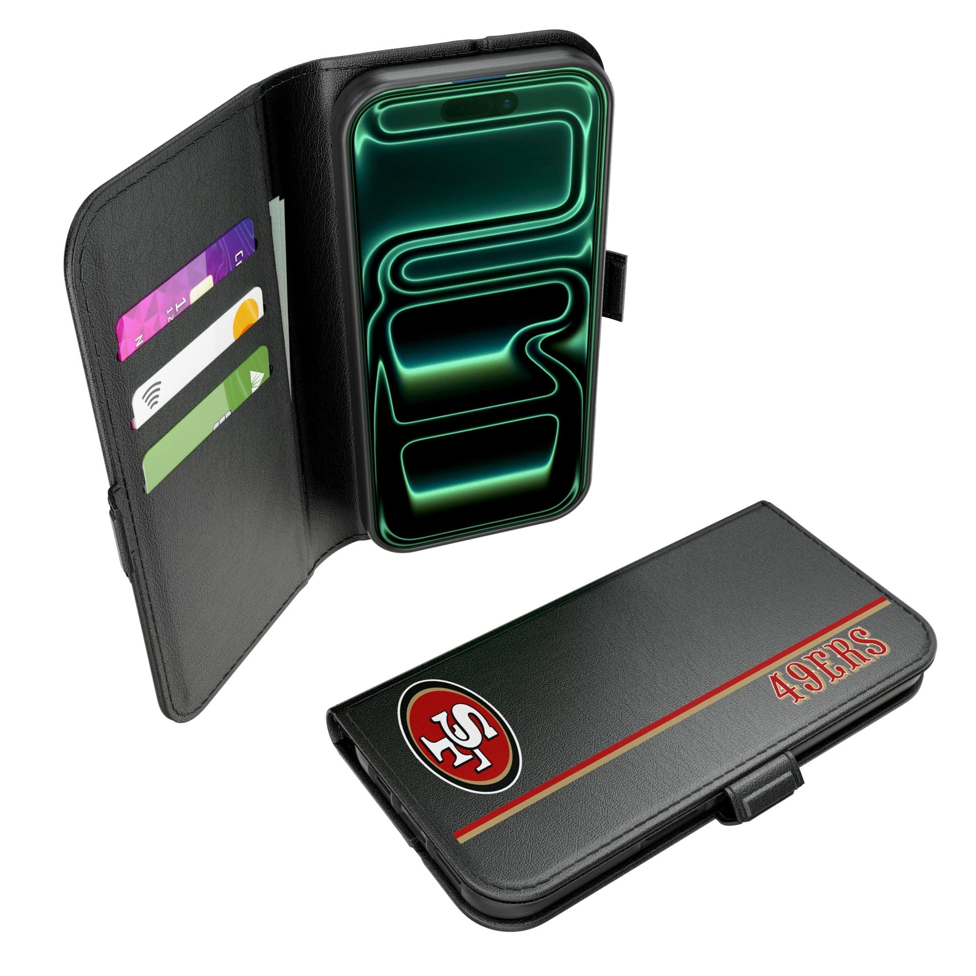 Keyscaper - NFL - San Francisco 49ers iPhone Folio 2.0 Case - 17 Pro - Black price history on PriceWatchPro