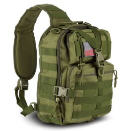 XGear Tactical - 14L Range Sling Bag Backpack with Adjustable Strap - Army Green