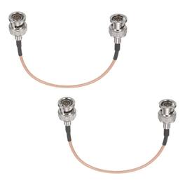 Unique Bargains - 2pcs 0.66FT 3G-SDI Cable BNC Male to Male HD-SDI RG179 Coaxial Video Jumper for CCTV Monitor - Orange