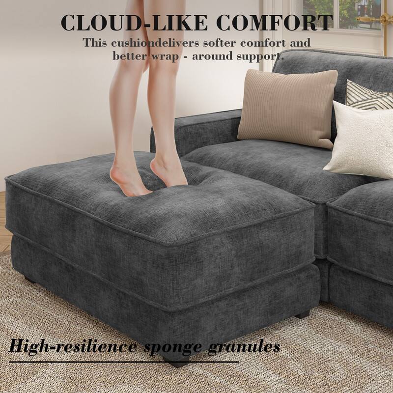 CLOUD-LIKE COMFORT  
This cushion delivers softer comfort and better wrap-around support.  

High-resilience sponge granules