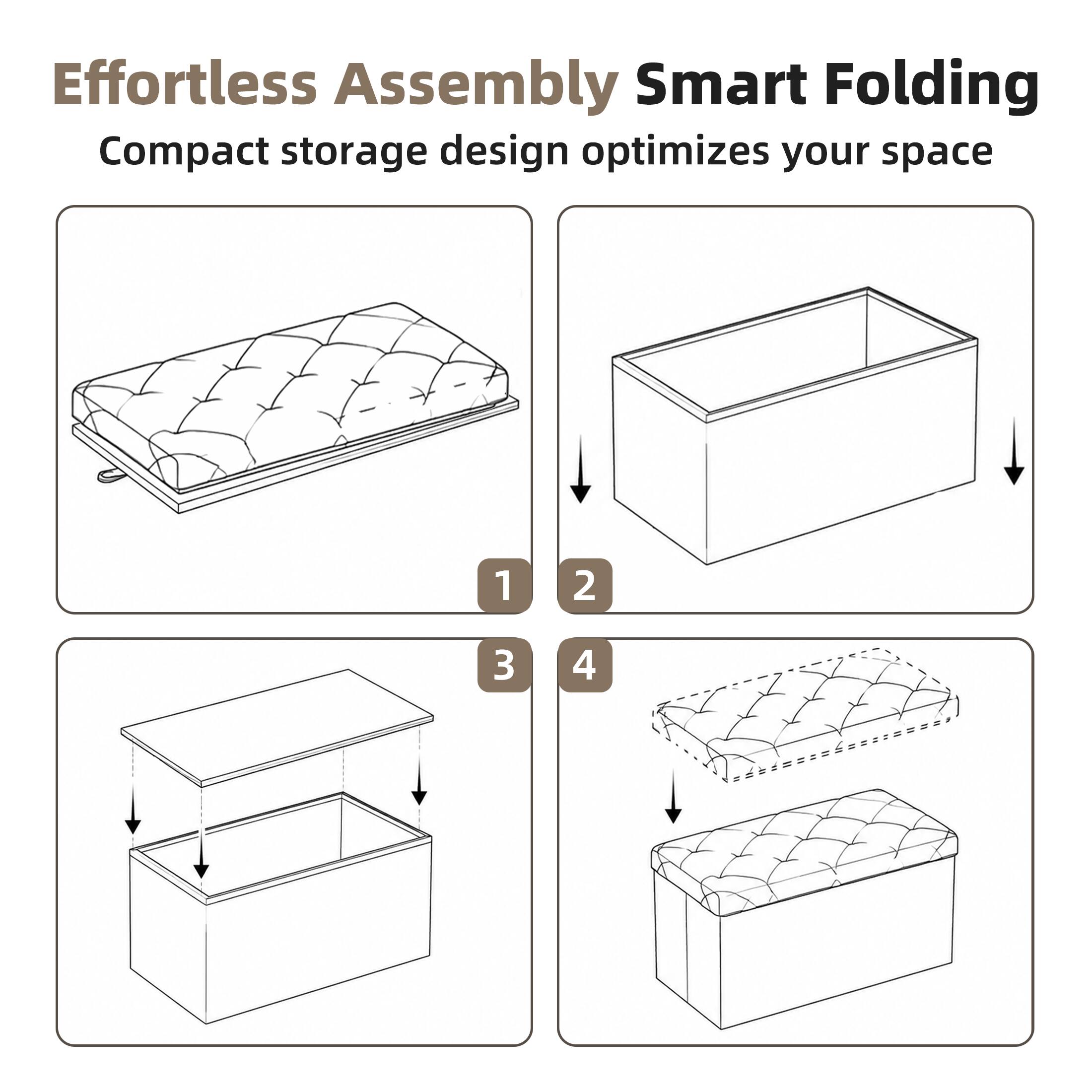 Effortless Assembly Smart Folding  
Compact storage design optimizes your space  
1  
2  
3  
4