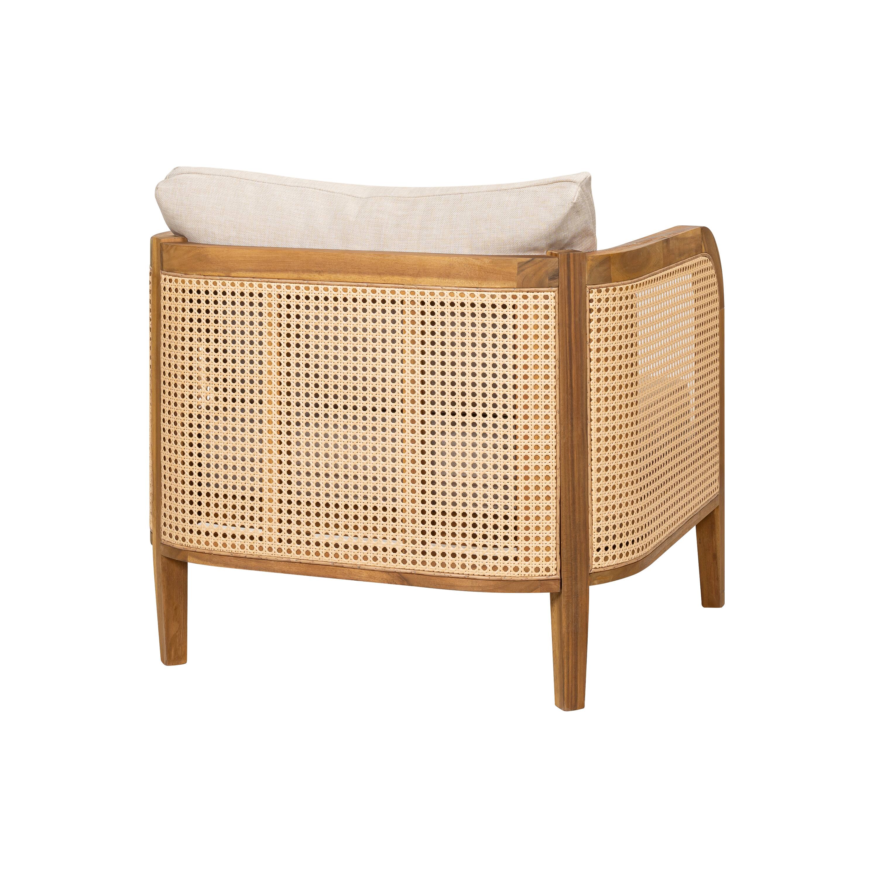 Alt View 4. Mondawe - 3 Piece Outdoor Patio Cushioned Chat Set - Teak+ Beige.