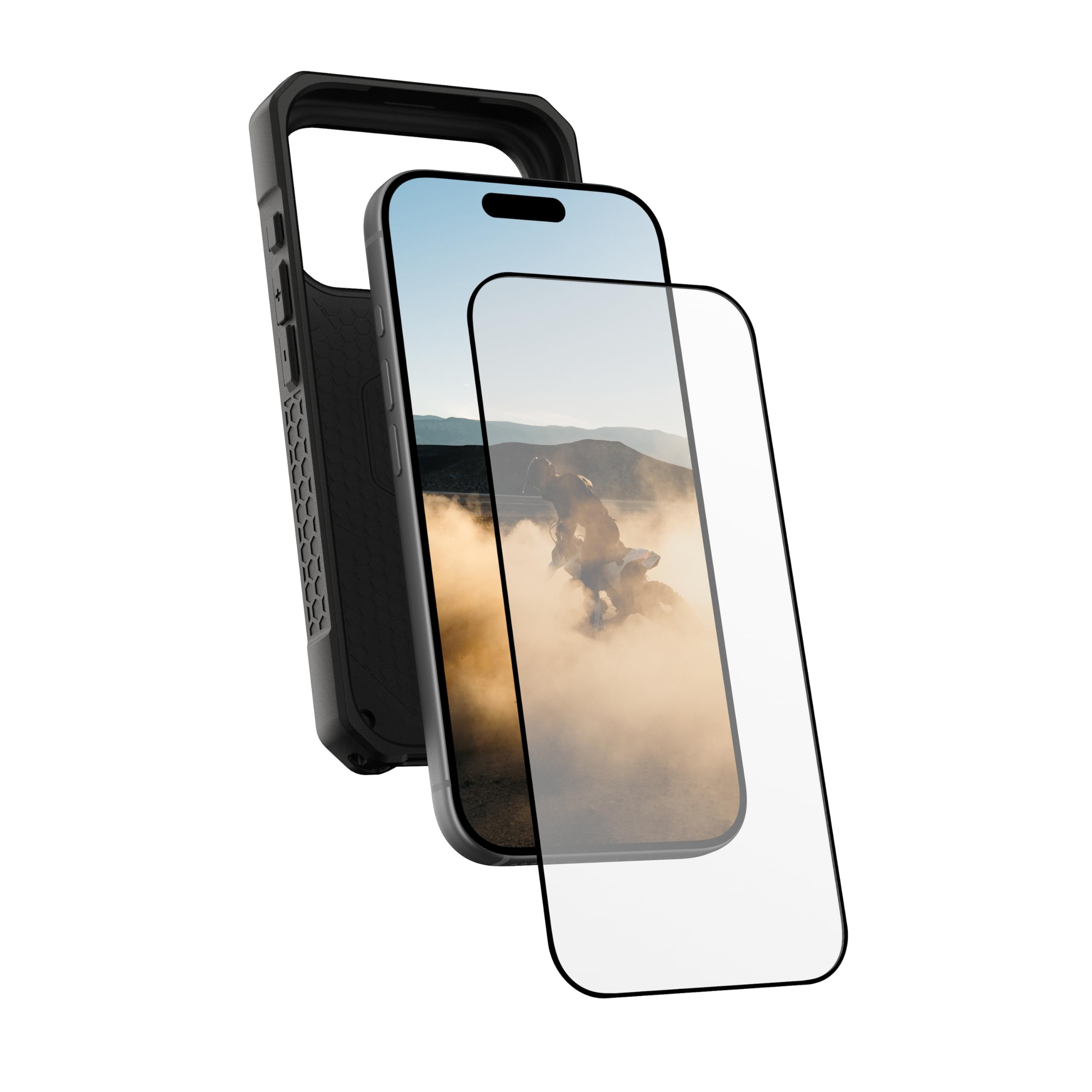 Alt View 5. UAG - iPhone 17 Pro Screen Protector-  Ultra Premium German Schott High Aluminum Glass, Anti-Fingerprint & Anti-Reflective - Ultra Clear.