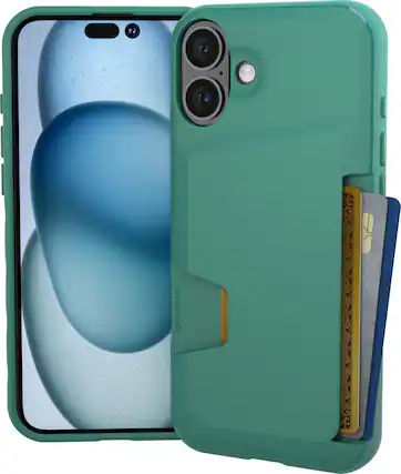 Front. Smartish - Smartish iPhone 16 Plus Wallet Case - Wallet Slayer Vol 1 - Protective Slim Card Holder Cover - So Jaded - So Jaded.