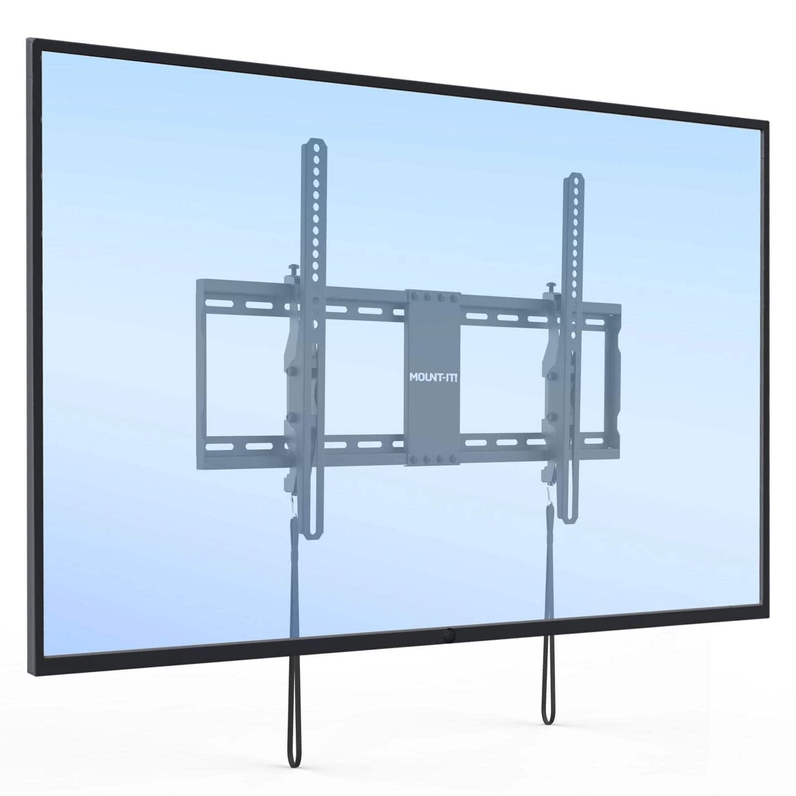 Mount-It! - Tilting TV Wall Mount MI‑311 for 42"–80" TVs, Holds Up to 110 lbs, Low‑Profile Steel - Black